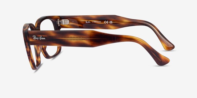 Ray-Ban RB7256 Laurene Tortoise AcetateEyeglass Frames from EyeBuyDirect, Side View