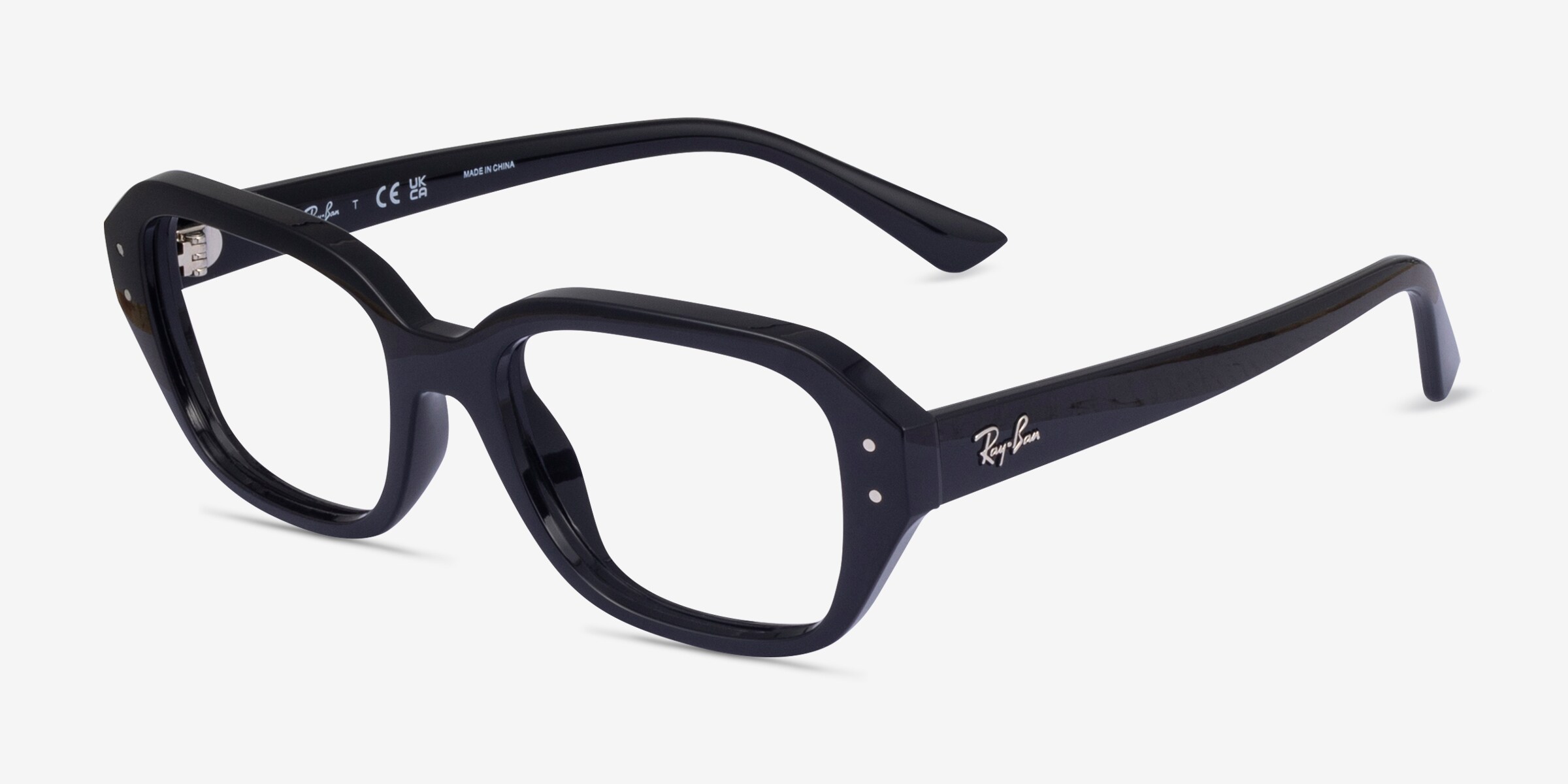 Ray-Ban RB7258 SHEA - Rectangle Black Frame Eyeglasses | Eyebuydirect