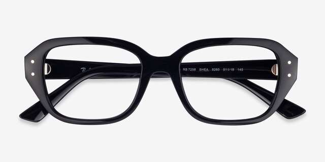 Ray-Ban RB7258 SHEA Black Eco-friendlyEyeglass Frames from EyeBuyDirect, Closed View