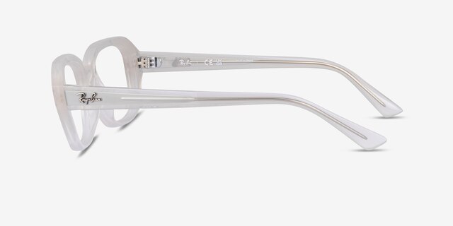 Ray-Ban RB7258 SHEA Cream Eco-friendlyEyeglass Frames from EyeBuyDirect, Side View