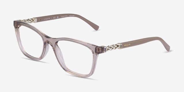 Vogue Eyewear VO5632B Transparent Caramel Eco-friendlyEyeglass Frames from EyeBuyDirect, Angle View