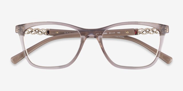 Vogue Eyewear VO5632B Transparent Caramel Eco-friendlyEyeglass Frames from EyeBuyDirect, Closed View