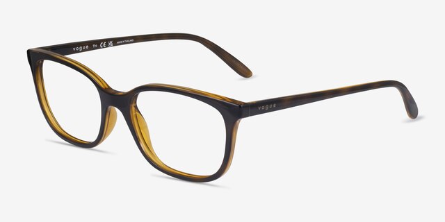 Vogue Eyewear VO5621 Écaille Noire Éco-responsableMontures de lunettes de vue d'EyeBuyDirect, Vue d'Angle