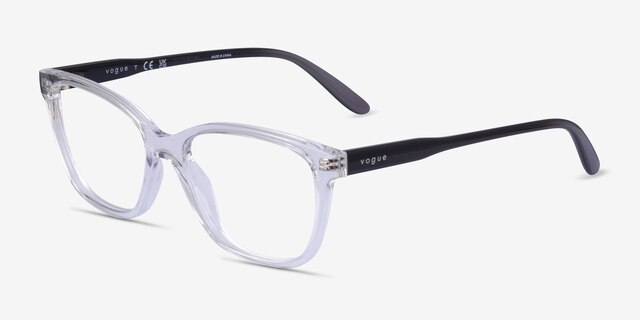 Vogue Eyewear VO5518 Polished Clear PlasticEyeglass Frames from EyeBuyDirect, Angle View