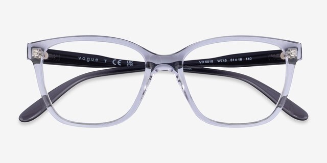 Vogue Eyewear VO5518 Polished Clear PlasticEyeglass Frames from EyeBuyDirect, Closed View