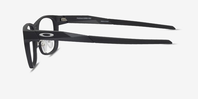 Oakley Paracord Rx Satin Black PlasticEyeglass Frames from EyeBuyDirect, Side View