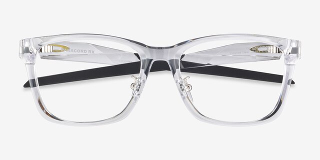 Oakley Paracord Rx Polished Clear PlasticEyeglass Frames from EyeBuyDirect, Closed View