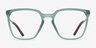 Oakley Bmng Sq Matte Trans Pacific Eco-friendlyEyeglass Frames from EyeBuyDirect, Front View