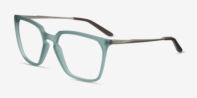Oakley Bmng Sq Matte Trans Pacific Eco-friendlyEyeglass Frames from EyeBuyDirect, Angle View