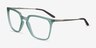 Oakley Bmng Sq Matte Trans Pacific Eco-friendlyEyeglass Frames from EyeBuyDirect, Angle View