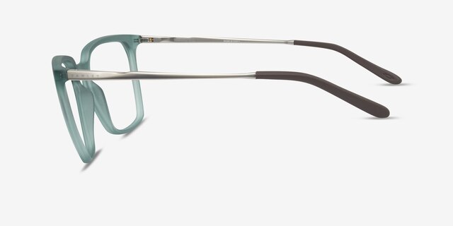 Oakley Bmng Sq Matte Trans Pacific Eco-friendlyEyeglass Frames from EyeBuyDirect, Side View