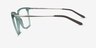 Oakley Bmng Sq Matte Trans Pacific Eco-friendlyEyeglass Frames from EyeBuyDirect, Side View