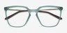 Oakley Bmng Sq Matte Trans Pacific Eco-friendlyEyeglass Frames from EyeBuyDirect, Closed View