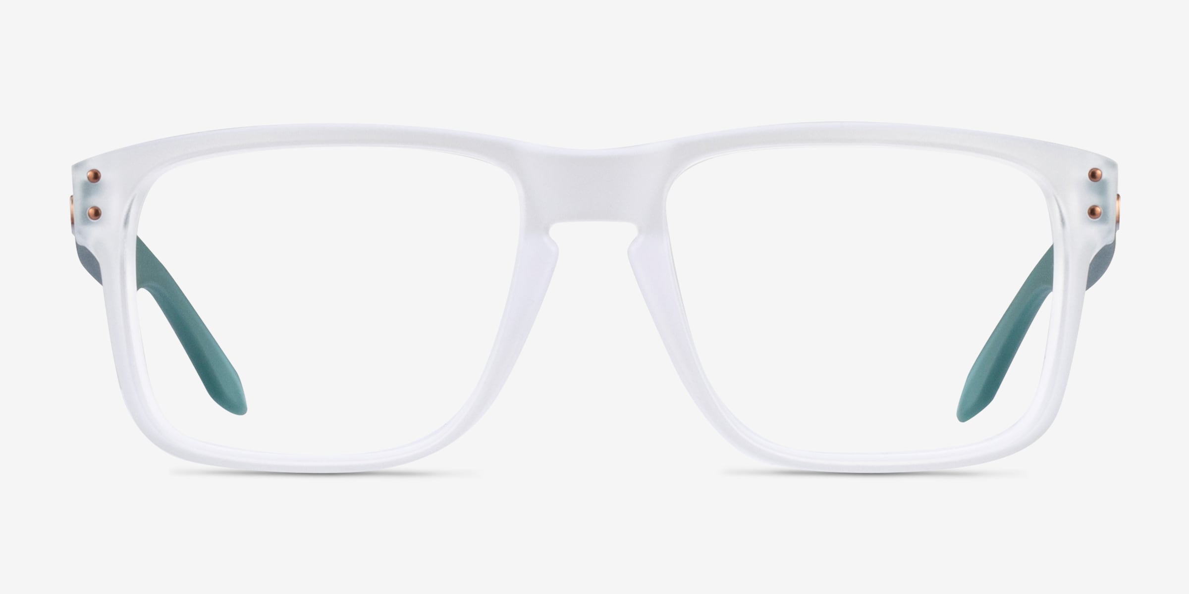 Oakley Holbrook Rx - Rectangle Matte Clear Frame Eyeglasses