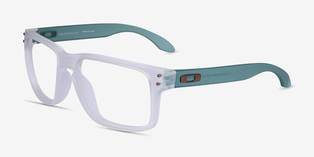 Oakley Holbrook Rx Matte Clear PlasticEyeglass Frames from EyeBuyDirect, Angle View
