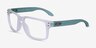 Oakley Holbrook Rx Matte Clear PlasticEyeglass Frames from EyeBuyDirect, Angle View