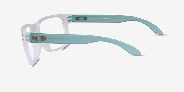 Oakley Holbrook Rx Matte Clear PlasticEyeglass Frames from EyeBuyDirect, Side View