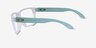 Oakley Holbrook Rx Matte Clear PlasticEyeglass Frames from EyeBuyDirect, Side View