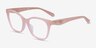 Coach HC6256U Milky Pink AcetateEyeglass Frames from EyeBuyDirect, Angle View