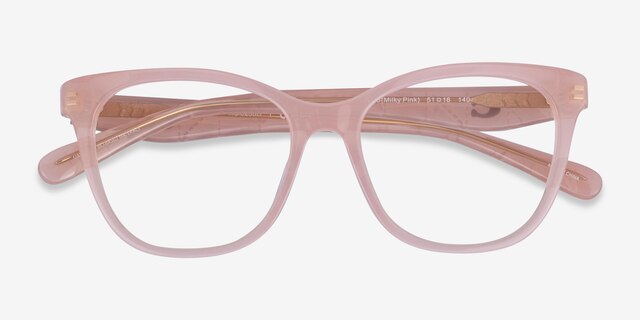 Coach HC6256U Milky Pink AcetateEyeglass Frames from EyeBuyDirect, Closed View