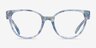 Coach HC6259U Pearlized Blue Watercolor AcetateEyeglass Frames from EyeBuyDirect, Front View