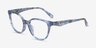Coach HC6259U Pearlized Blue Watercolor AcetateEyeglass Frames from EyeBuyDirect, Angle View
