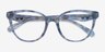 Coach HC6259U Pearlized Blue Watercolor AcetateEyeglass Frames from EyeBuyDirect, Closed View