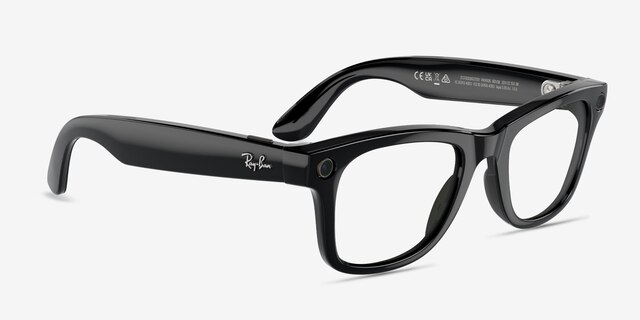 Ray-Ban Meta Wayfarer Polished Black Plastic from EyeBuyDirect