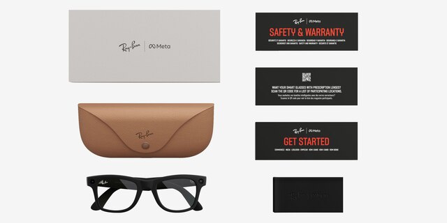 Ray-Ban Meta Wayfarer Matte Black Plastic from EyeBuyDirect