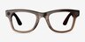 Ray-Ban Meta Wayfarer Shiny Warm Stone Plastic from EyeBuyDirect, Front View