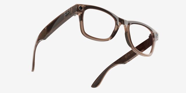 Ray-Ban Meta Wayfarer Shiny Warm Stone Plastic from EyeBuyDirect