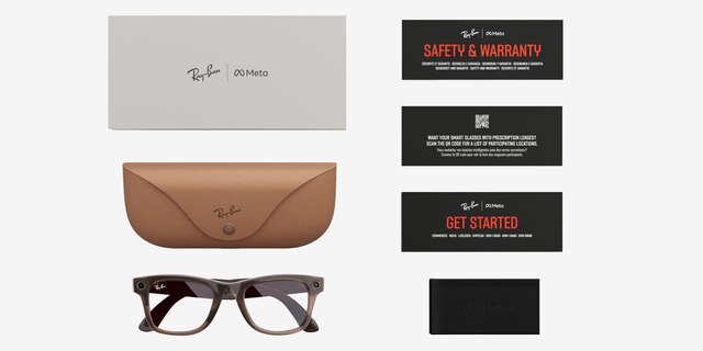 Ray-Ban Meta Wayfarer Shiny Warm Stone Plastic from EyeBuyDirect