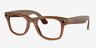 Ray-Ban Meta Wayfarer Shiny Caramel Plastic from EyeBuyDirect, Angle View