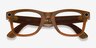 Ray-Ban Meta Wayfarer Shiny Caramel Plastic from EyeBuyDirect, Closed View