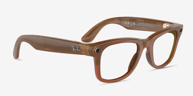 Ray-Ban Meta Wayfarer Shiny Caramel Plastic from EyeBuyDirect