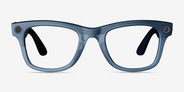 Ray-Ban Meta Wayfarer Matte Jeans Plastic from EyeBuyDirect, Front View