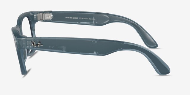 Ray-Ban Meta Wayfarer Matte Jeans Plastic from EyeBuyDirect, Side View