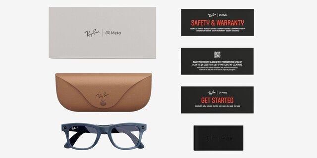 Ray-Ban Meta Wayfarer Matte Jeans Plastic from EyeBuyDirect
