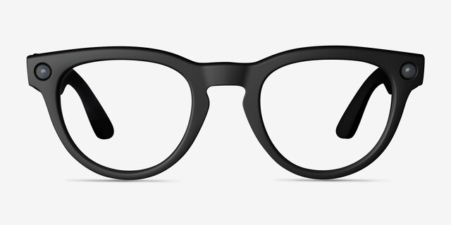Ray-Ban Meta Headliner Satin Black Plastic from EyeBuyDirect, Front View
