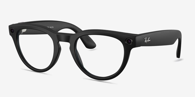 Ray-Ban Meta Headliner Satin Black Plastic from EyeBuyDirect, Angle View