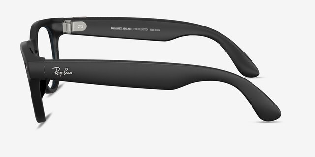 Ray-Ban Meta Headliner Satin Black Plastic from EyeBuyDirect, Side View