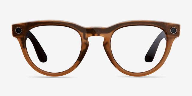 Ray-Ban Meta Headliner Shiny Caramel Plastic from EyeBuyDirect, Front View