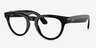 Ray-Ban Meta Headliner Low Bridge Fit Sleek Black Plastic from EyeBuyDirect, Angle View