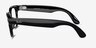 Ray-Ban Meta Headliner Low Bridge Fit Sleek Black Plastic from EyeBuyDirect, Side View