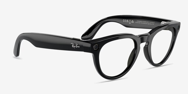 Ray-Ban Meta Headliner Low Bridge Fit Sleek Black Plastic from EyeBuyDirect