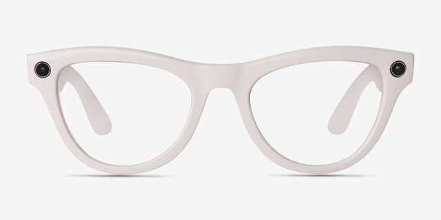 Ray-Ban Meta Skyler Shiny Chalky Gray Plastic from EyeBuyDirect, Front View