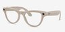 Ray-Ban Meta Skyler Shiny Chalky Gray Plastic from EyeBuyDirect, Angle View