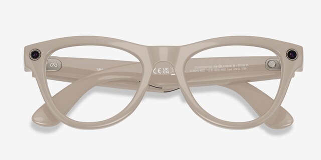 Ray-Ban Meta Skyler Shiny Chalky Gray Plastic from EyeBuyDirect, Closed View