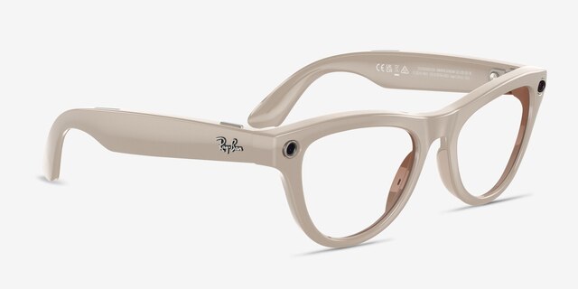 Ray-Ban Meta Skyler Shiny Chalky Gray Plastic from EyeBuyDirect