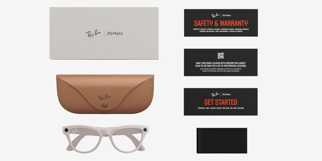 Ray-Ban Meta Skyler Shiny Chalky Gray Plastic from EyeBuyDirect